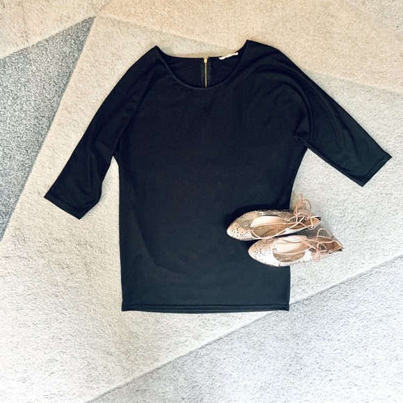41 Hawthorn Black Zip Up Tunic Top - Picture 1 of 4